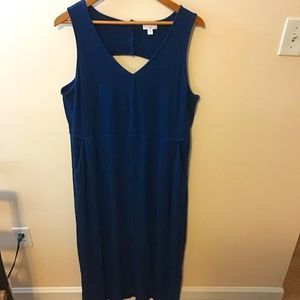 J Jill Cutout Back Sleeveless Blue Maxi Dress L